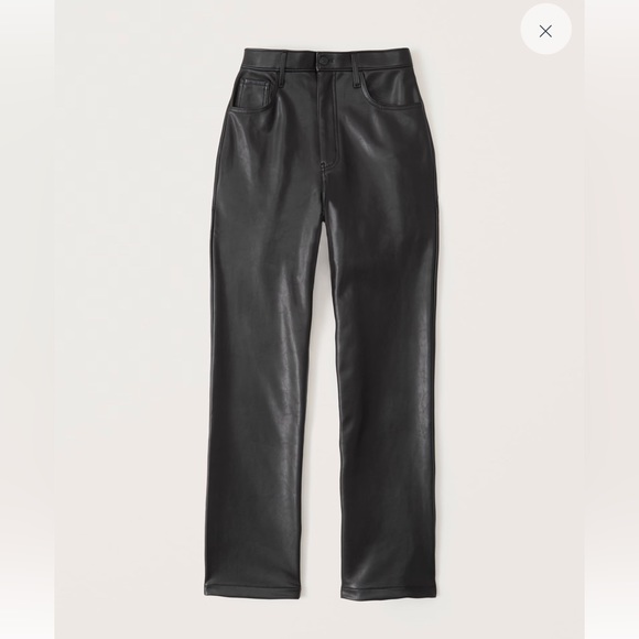 Abercrombie Straight Leather Pant - Picture 1 of 1